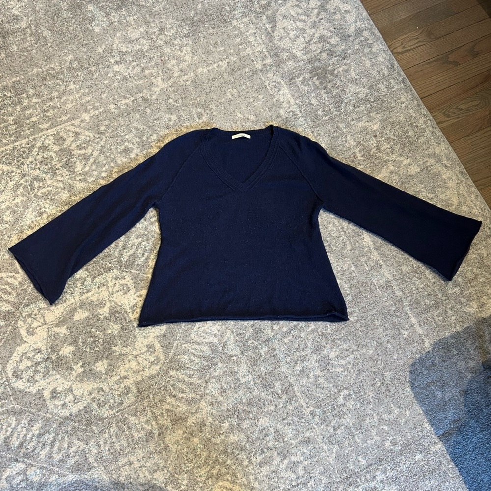 Subtle Luxury Cashmere Navy Sweater